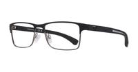 Rubber Black / Gunmetal Emporio Armani EA1052-53 Rectangle Glasses - Angle