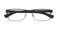 Rubber Black / Gunmetal Emporio Armani EA1052-53 Rectangle Glasses - Flat-lay