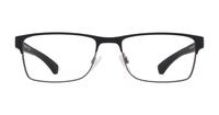 Rubber Black / Gunmetal Emporio Armani EA1052-53 Rectangle Glasses - Front