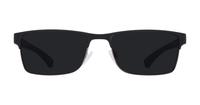 Rubber Black / Gunmetal Emporio Armani EA1052-53 Rectangle Glasses - Sun