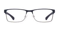 Rubber Blue / Gunmetal Emporio Armani EA1052-55 Rectangle Glasses - Front