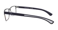 Rubber Blue / Gunmetal Emporio Armani EA1052-55 Rectangle Glasses - Side