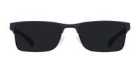 Rubber Blue / Gunmetal Emporio Armani EA1052-55 Rectangle Glasses - Sun