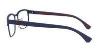 Matte Blue Emporio Armani EA1098 Rectangle Glasses - Side