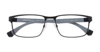 Matte Black Emporio Armani EA1105-56 Rectangle Glasses - Flat-lay