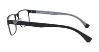 Matte Black Emporio Armani EA1105-56 Rectangle Glasses - Side