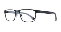 Matte Black Emporio Armani EA1105 Rectangle Glasses - Angle