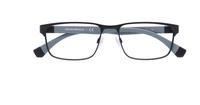 Matte Black Emporio Armani EA1105 Rectangle Glasses - Flat-lay