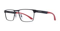 Matte Black Emporio Armani EA1124 Oval Glasses - Angle