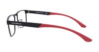 Matte Black Emporio Armani EA1124 Oval Glasses - Side