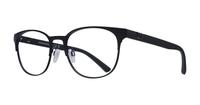 Matte Black Emporio Armani EA1139-55 Round Glasses - Angle