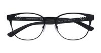 Matte Black Emporio Armani EA1139-55 Round Glasses - Flat-lay
