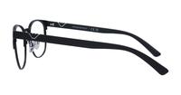 Matte Black Emporio Armani EA1139-55 Round Glasses - Side