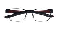 Matte Black Emporio Armani EA1141 Rectangle Glasses - Flat-lay
