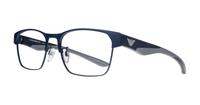 Matte Blue Emporio Armani EA1141 Rectangle Glasses - Angle