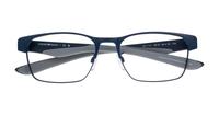 Matte Blue Emporio Armani EA1141 Rectangle Glasses - Flat-lay