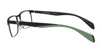 Matte Black / Rubber Green Emporio Armani EA1149-56 Rectangle Glasses - Side