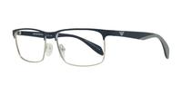 Matte Blue / Rubber Grey Emporio Armani EA1149-56 Rectangle Glasses - Angle