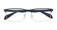 Matte Blue / Rubber Grey Emporio Armani EA1149-56 Rectangle Glasses - Flat-lay