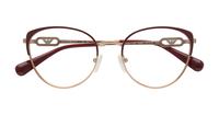 Shiny Rose Gold / Bordeaux Emporio Armani EA1150 Cat-eye Glasses - Flat-lay