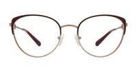 Shiny Rose Gold / Bordeaux Emporio Armani EA1150 Cat-eye Glasses - Front