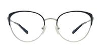 Shiny Silver / Blue Emporio Armani EA1150 Cat-eye Glasses - Front