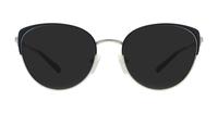 Shiny Silver / Blue Emporio Armani EA1150 Cat-eye Glasses - Sun