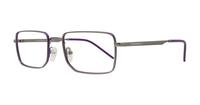Matte Gunmetal Emporio Armani EA1153 Rectangle Glasses - Angle
