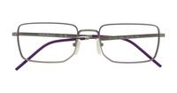 Matte Gunmetal Emporio Armani EA1153 Rectangle Glasses - Flat-lay