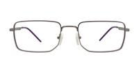 Matte Gunmetal Emporio Armani EA1153 Rectangle Glasses - Front