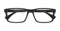 Black Rubber Emporio Armani EA3038-54 Rectangle Glasses - Flat-lay