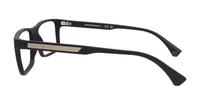 Black Rubber Emporio Armani EA3038-54 Rectangle Glasses - Side