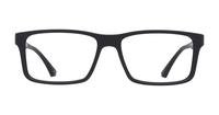 Rubber Black Emporio Armani EA3038 Rectangle Glasses - Front