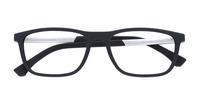 Black Rubber Emporio Armani EA3069 Rectangle Glasses - Flat-lay