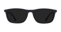 Black Rubber Emporio Armani EA3069 Rectangle Glasses - Sun