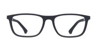 Matte Black Emporio Armani EA3069 Rectangle Glasses - Front