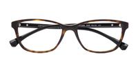 Shiny Havana Emporio Armani EA3099 Cat-eye Glasses - Flat-lay
