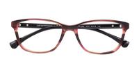 Shiny Striped Pink Emporio Armani EA3099 Cat-eye Glasses - Flat-lay