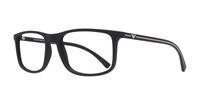Rubber Black Emporio Armani EA3135 Round Glasses - Angle