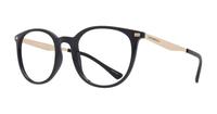 Shiny Black Emporio Armani EA3168 Round Glasses - Angle