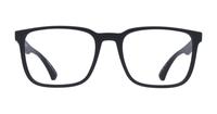 Matte Black Emporio Armani EA3178 Rectangle Glasses - Front