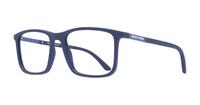 Matte Blue Emporio Armani EA3181 Rectangle Glasses - Angle