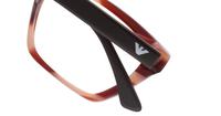 Striped Brown Emporio Armani EA3186 Cat-eye Glasses - Detail
