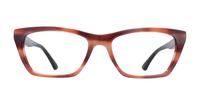 Striped Brown Emporio Armani EA3186 Cat-eye Glasses - Front