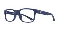 Matte Blue Emporio Armani EA3201U Round Glasses - Angle