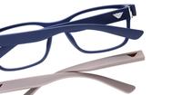 Matte Blue Emporio Armani EA3201U Round Glasses - Detail