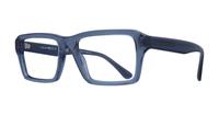Shiny Blue Emporio Armani EA3206 -54 Rectangle Glasses - Angle