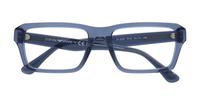 Shiny Blue Emporio Armani EA3206 -54 Rectangle Glasses - Flat-lay