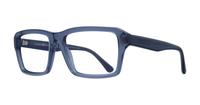 Shiny Blue Emporio Armani EA3206 Rectangle Glasses - Angle