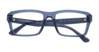 Shiny Blue Emporio Armani EA3206 Rectangle Glasses - Flat-lay